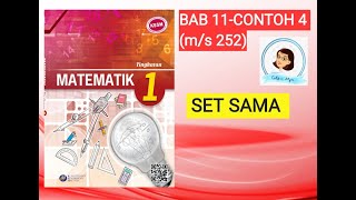 【MAT T1】 T1129 SET SAMA  MATEMATIK T1  Bab 11  Contoh 4 ms 252 [upl. by Ekyt]