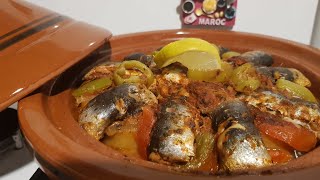 Tajine de sardines à la marocaine طاجين السردين بالخضر [upl. by Nnayllehs]