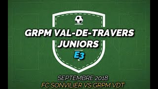 Juniors E3  FC Sonvilier  Grpm ValdeTravers 2018 [upl. by Diamante758]