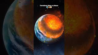 When the Moon Hits Terraform Mars – Explosive Space Destruction on Impact space astronomy shorts [upl. by Qifar]