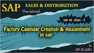 factory calendar in sap factory calendar sap sapsd calendar [upl. by Marte791]