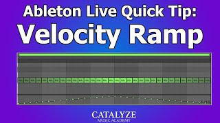 How To Make A Velocity Ramp  Ableton Live Tutorial [upl. by Airamzul]