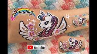 COMO HACER UN UNICORNIO EN FACE PAINTING O PINTACARITAS [upl. by Neltiac324]