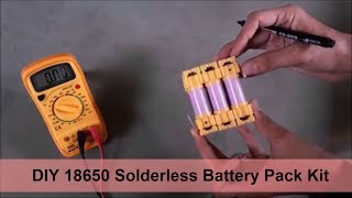 DIY Solderless 18650 Battery Pack [upl. by Elinad]