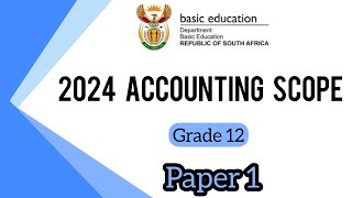 Grade 12 Accounting  November 2024  Paper 1 Exam scope [upl. by Arly]