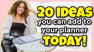 20 IDEAS TO PUT IN YOUR PLANNER TODAY [upl. by Aeila]