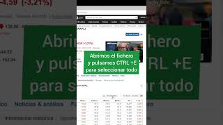 🔥Gestionar precios de acciones en Excel exceltips consejos tutorial trucos exceltutorial tips [upl. by Lyreb]