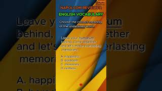 English Vocabulary  NAPOLCOM Reviewer 2024 [upl. by Towney]