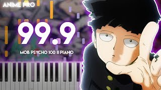 999  Mob Psycho 100 IIseason2 OP synthesia piano tutorial MOB CHOIR feat sajou no hana [upl. by Vil916]