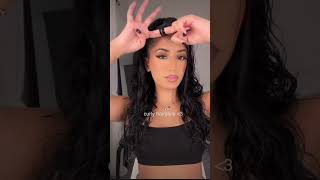 Tuto coiffure cheveux ondulés 😘 music rap tutocoiffure fypシ゚viral curlyhair [upl. by Saticilef]