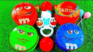 oddly satisfying l unpacking 6 MampMsand Skittles toy Boxe With ASMR5555 [upl. by Ahsotan723]