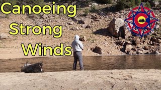 Canoeing in strong winds  Big water fishing [upl. by Colvert601]