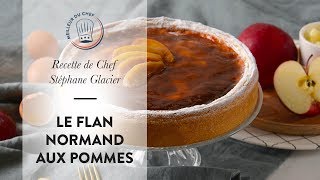 Recette de Chef  Le Flan Normand Aux Pommes de Stéphane Glacier [upl. by Thad574]