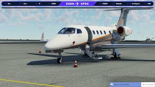 VOD  KDENKPDX in the Aerobask Phenom 300  XPlane 12 [upl. by Euqinahc]