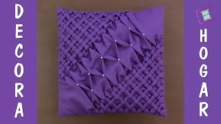 💜Cojín Drapeado Venus💜 CapitoneSmocking CushionFabric Manipulation [upl. by Jarib]