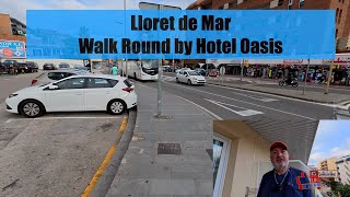 Lloret de Mar walk around by Hotel Oasis [upl. by Bary836]