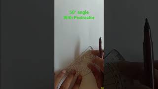 CONSTRUCT 50 DEGREE ANGLE USING PROTRACTOR [upl. by Nabila]