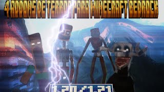 4 nuevos addons de terror para Minecraft bedrock 120121🤯link directo [upl. by Branham]