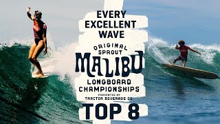 Every Excellent Wave From The 2023 Original Sprout Malibu Longboard Championships Top 8 [upl. by Dlnaod159]