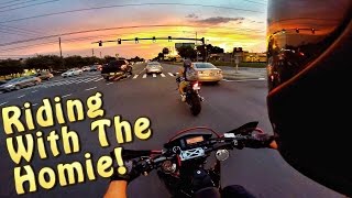 Supermoto Adventures  R6 Street Bike Homie Vs Traffic [upl. by Aziram261]