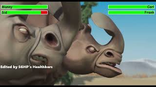 Ice Age 2002 Rhino Fight with healthbars [upl. by Marne]