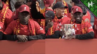 Sadio Mane says goodbye to Liverpool fans at trophy parade 🏆 [upl. by Dorcia]