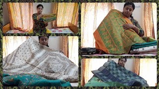 ঐতিহ্যবাহী banglar silk cotton saree collection  kantha stitch saree [upl. by Elesig]