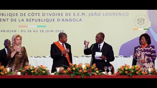 Dîner offert en l’honneur de SEM Joāo Manuel Gonçalves LOURENÇO [upl. by Vittoria]