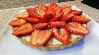 Recette Tarte aux fraises simple crème pâtissière maison inratable [upl. by Lenette]