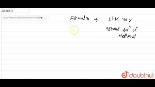 How are formalin and trioxane related to methanal [upl. by Cresa]