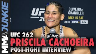 Priscila Cachoeira defends referee standup before TKO win  UFC 262 interview [upl. by Dominus]