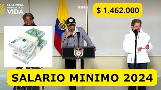 🔵 Así Quedó el Salario Minimo en el 2024 aquí en Colombia 🇨🇴… [upl. by Lipson]