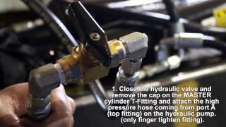 How To Bleed The Air Out of The Hydraulic System on a Load Trail Gravity Tilt Deck Trailer [upl. by Aehtla605]