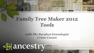 Family Tree Maker Tools  Ancestry [upl. by Dianna]