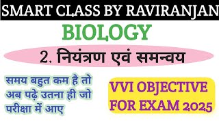 Chapter 2  नियंत्रण और समन्वय  biology class 10th Class 10th bio objective [upl. by Lleuqar]