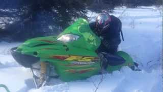 2003 Arctic Cat F5 Firecat in Deep Snow on Mount Lorne Yukon [upl. by Frances969]