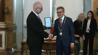 Presidente da Letónia Egils Levits recebido nos Paços do Concelho [upl. by Pressey]