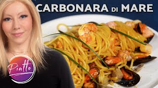 Spaghetti alla Carbonara di Mare  Ricetta di Flavia Diamante [upl. by Calen14]