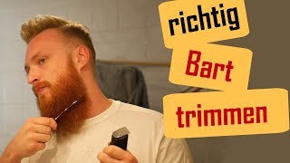 Bart trimmen Anleitung  Bart trimmen in einer Schritt für Schritt Anleitung  Tutorial [upl. by Ymar576]