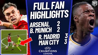 Arsenal ROBBED Arsenal 22 Bayern Munich Highlights EPIC TIE Real Madrid 33 Man City [upl. by Ledniahs]