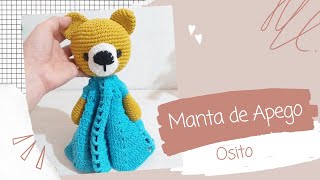 Manta de Apego Osito tejido a Crochet  PASO A PASO [upl. by Reisinger865]