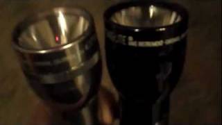 Maglite Flashlight led upgrade nite ize 2 D Cell Comparison [upl. by Eleirbag]