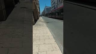 Tramway in downtown Casablanca Morocco [upl. by Enimzaj]