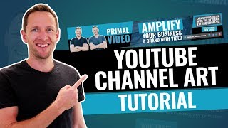 How to Make a YouTube Banner YouTube Channel Art Tutorial [upl. by Coretta]