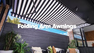 Folding Arm Awnings  Extend your outdoor living this summer [upl. by Airotna311]