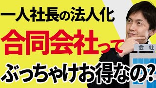 【知らなきゃ損！】法人化、合同会社はぶっちゃけお得なの？！メリット・デメリットを株式会社と徹底比較！ [upl. by Mayyahk]