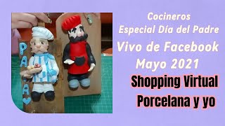 Cocineros 👨‍🍳 Especial Día del Padre Paso a paso en porcelana fría  Shopping virtual Porcelana y yo [upl. by Airdnaed]