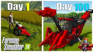 I SPENT 100 DAYS BUILDING A FARM IN FARMING SIMULATOR 25🔥  HINDI P1 [upl. by Mongeau]