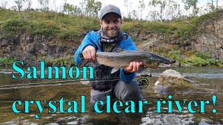 Fluefiske etter laks og røye i Finnmark  Salmon and Arctic Char Fishing in Norway english sub [upl. by Beckett892]