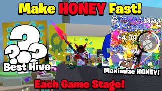 How To Make MORE Honey As Early Mid End Game FAST maximize honey Bee Swarm Simulator [upl. by Coltun300]